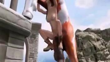 3D horse fuck video featuring Tomb Raider's Lara Croft
