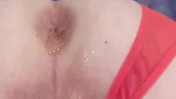 Aroused slut loves all those worms crawling into her ass